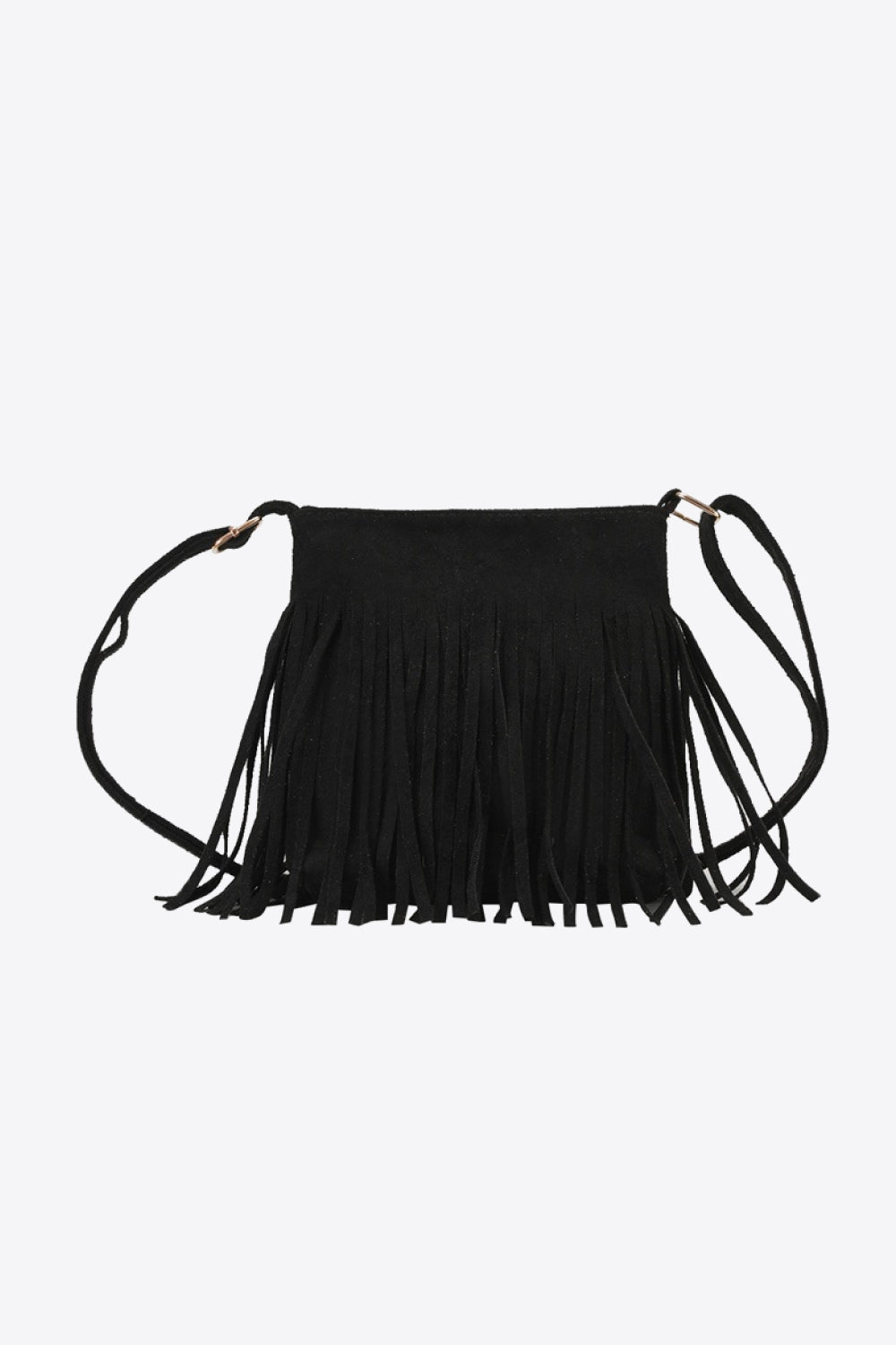 PU Leather Crossbody Bag with Fringe - Lecatta