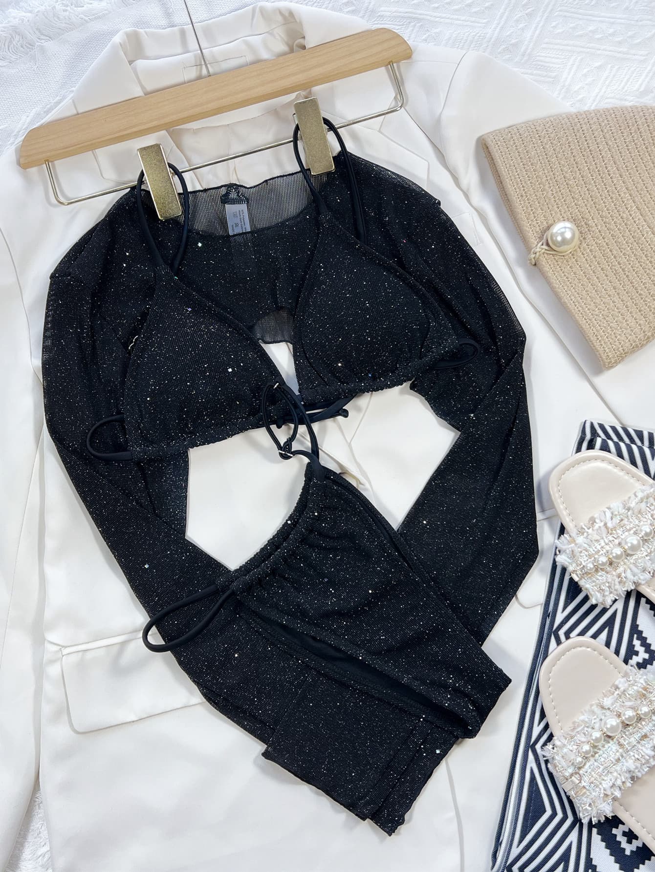 Glitter Three-Piece Swim Set - Lecatta