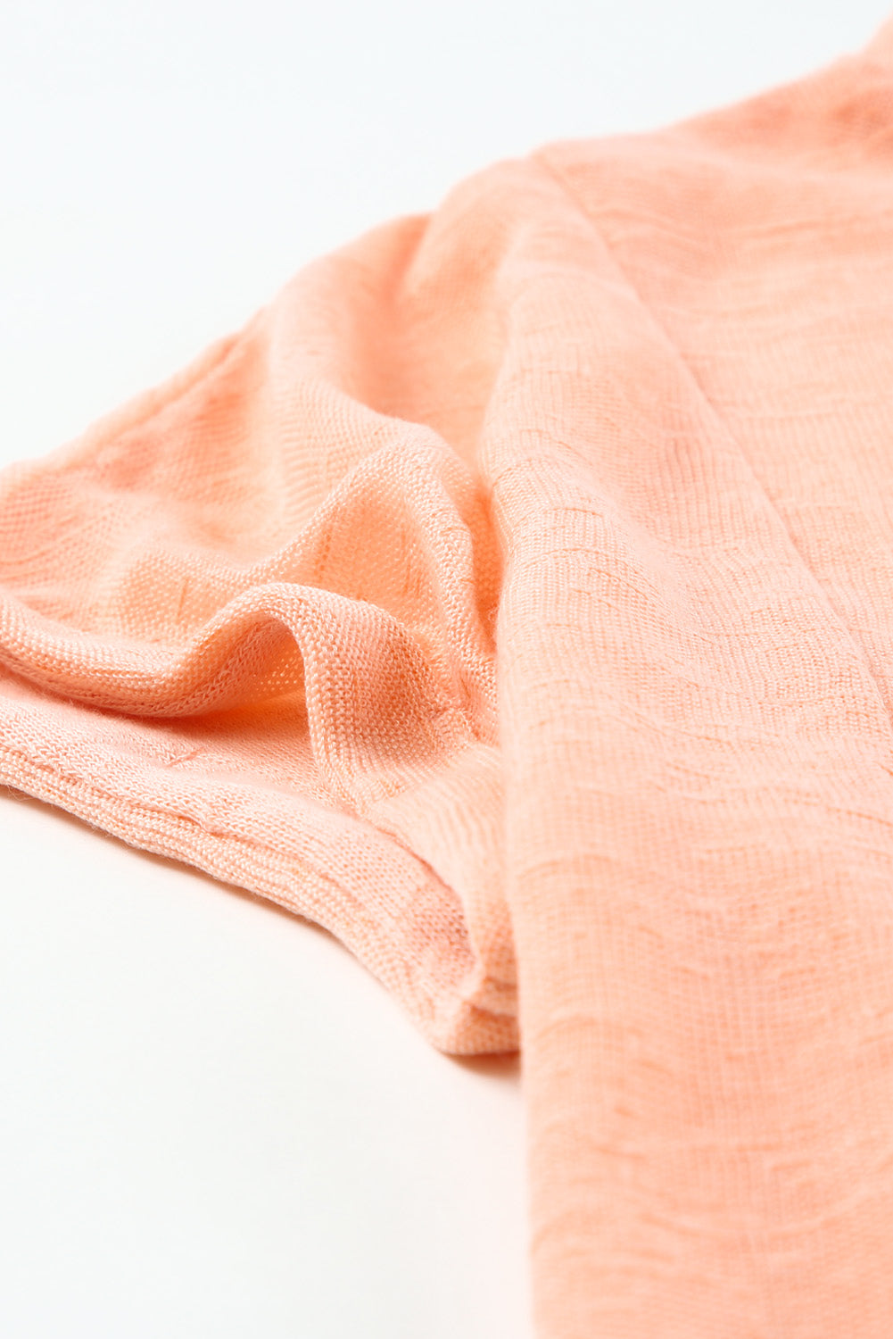 Round Neck Short Sleeve Sheer Cover-Up - Lecatta