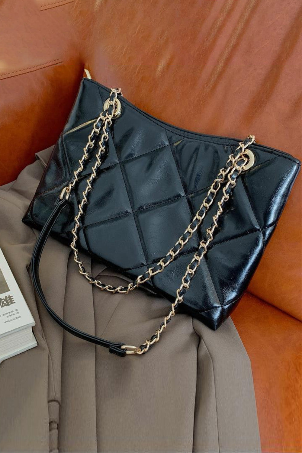 PU Leather Shoulder Bag - Lecatta