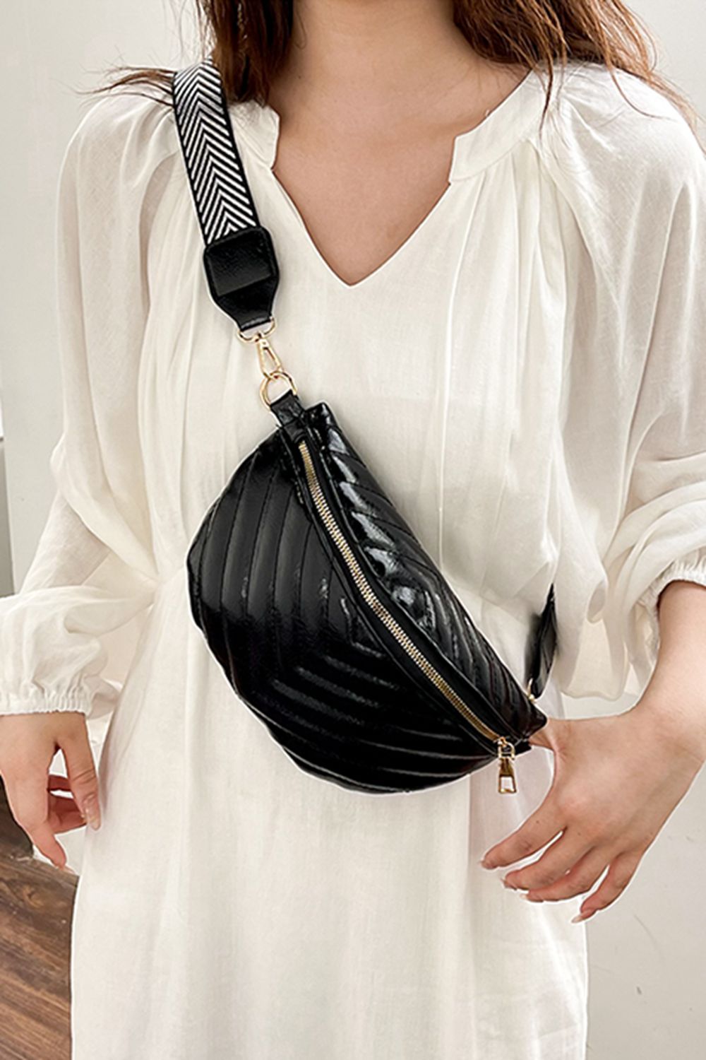 PU Leather Sling Bag - Lecatta
