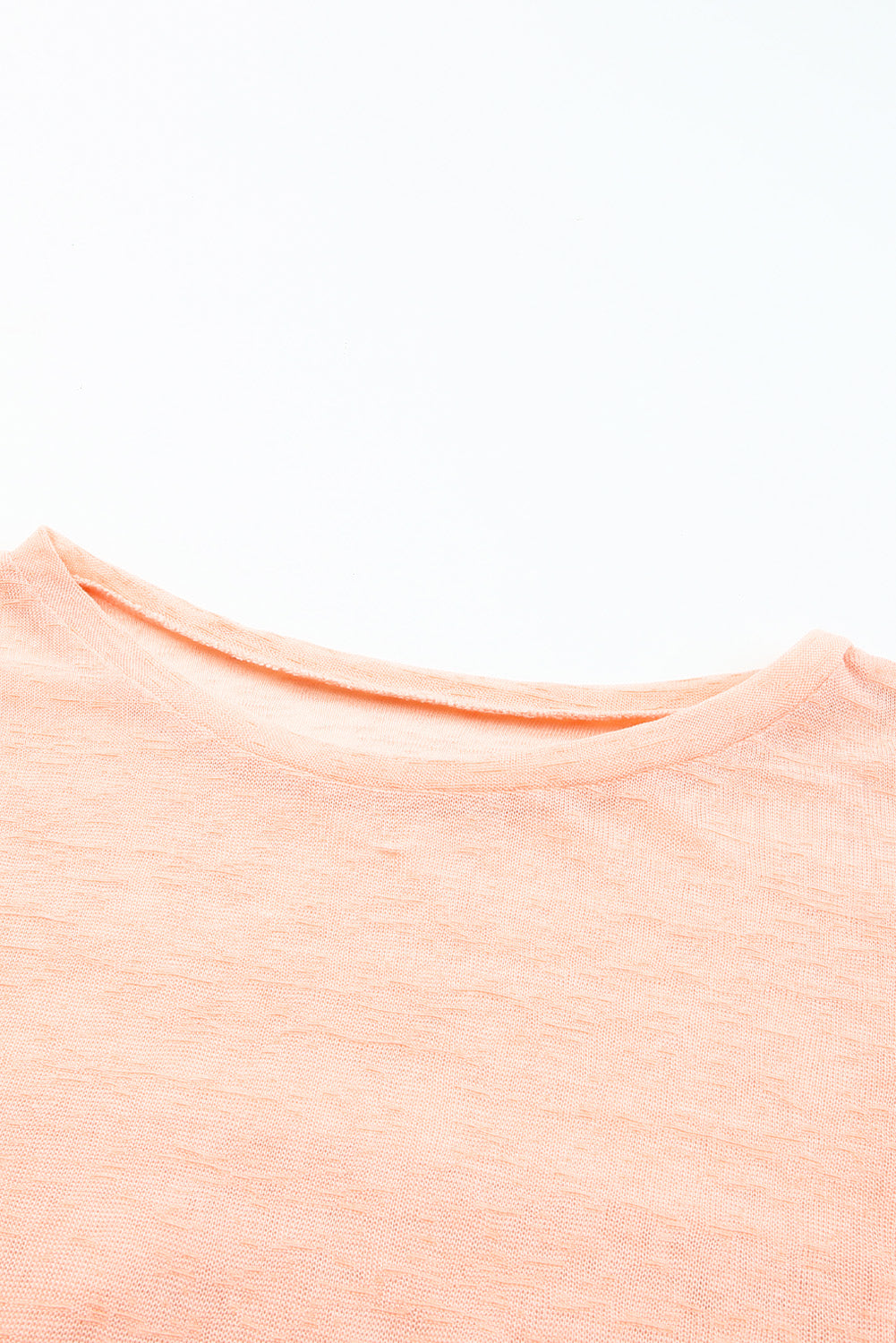 Round Neck Short Sleeve Sheer Cover-Up - Lecatta