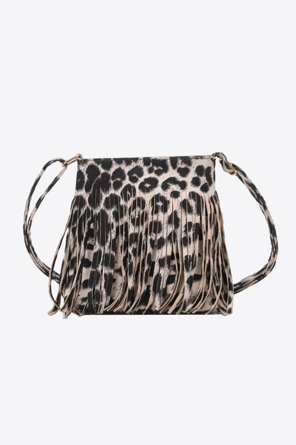 PU Leather Crossbody Bag with Fringe - Lecatta