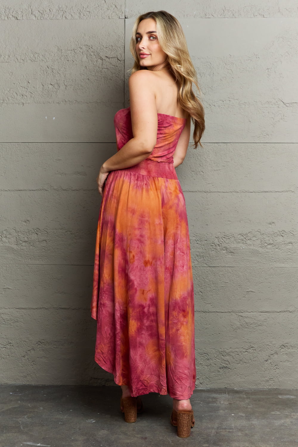 Ninexis In The Mix Sleeveless High Low Tie Dye Dress - Lecatta