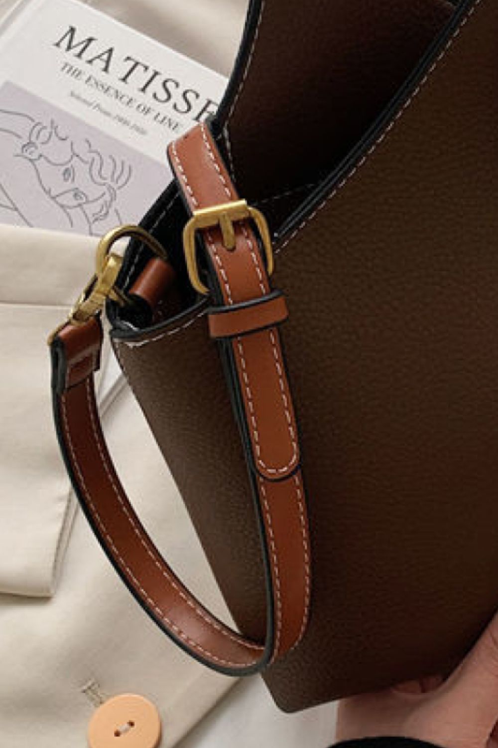 Fashion PU Leather Bucket Bag - Lecatta