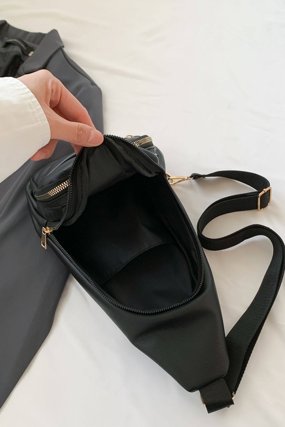 PU Leather Sling Bag - Lecatta