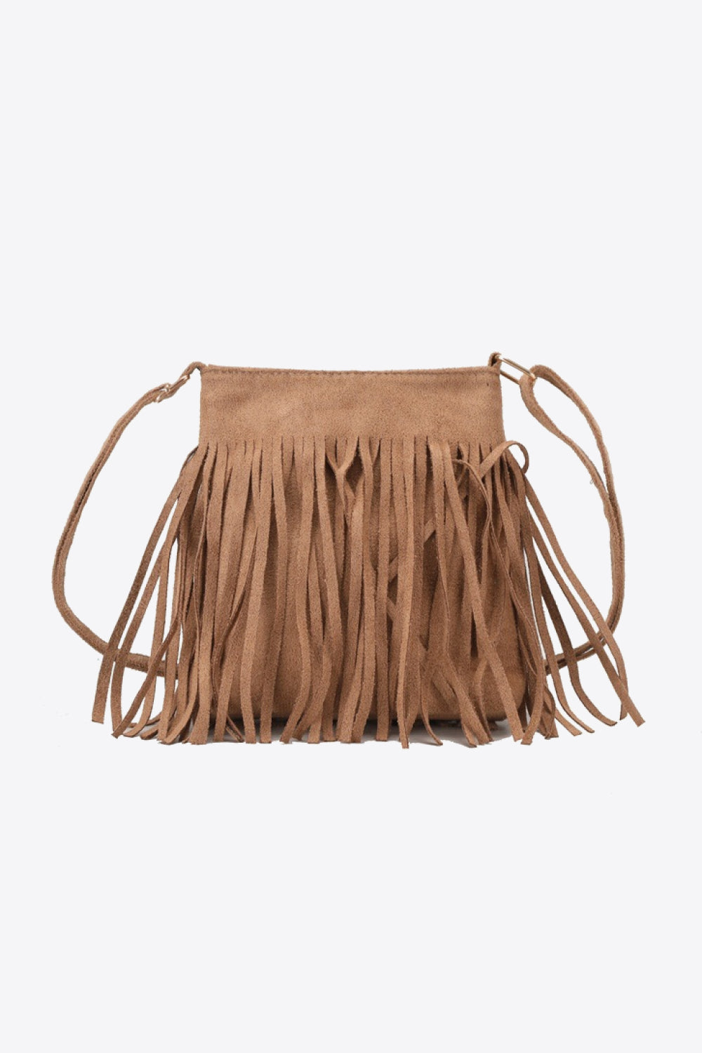 PU Leather Crossbody Bag with Fringe - Lecatta