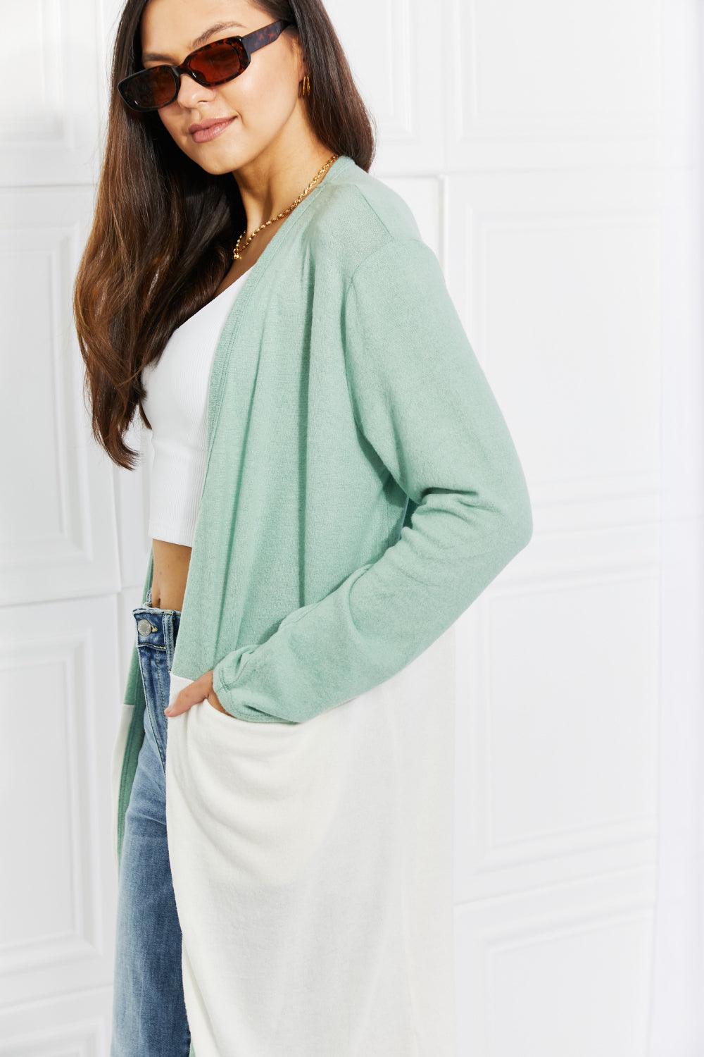 Culture Code Until You Came Color Block Duster Cardigan - Lecatta