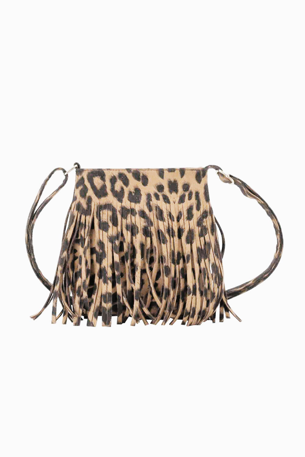 PU Leather Crossbody Bag with Fringe - Lecatta