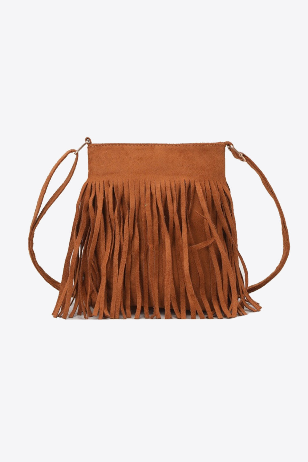 PU Leather Crossbody Bag with Fringe - Lecatta