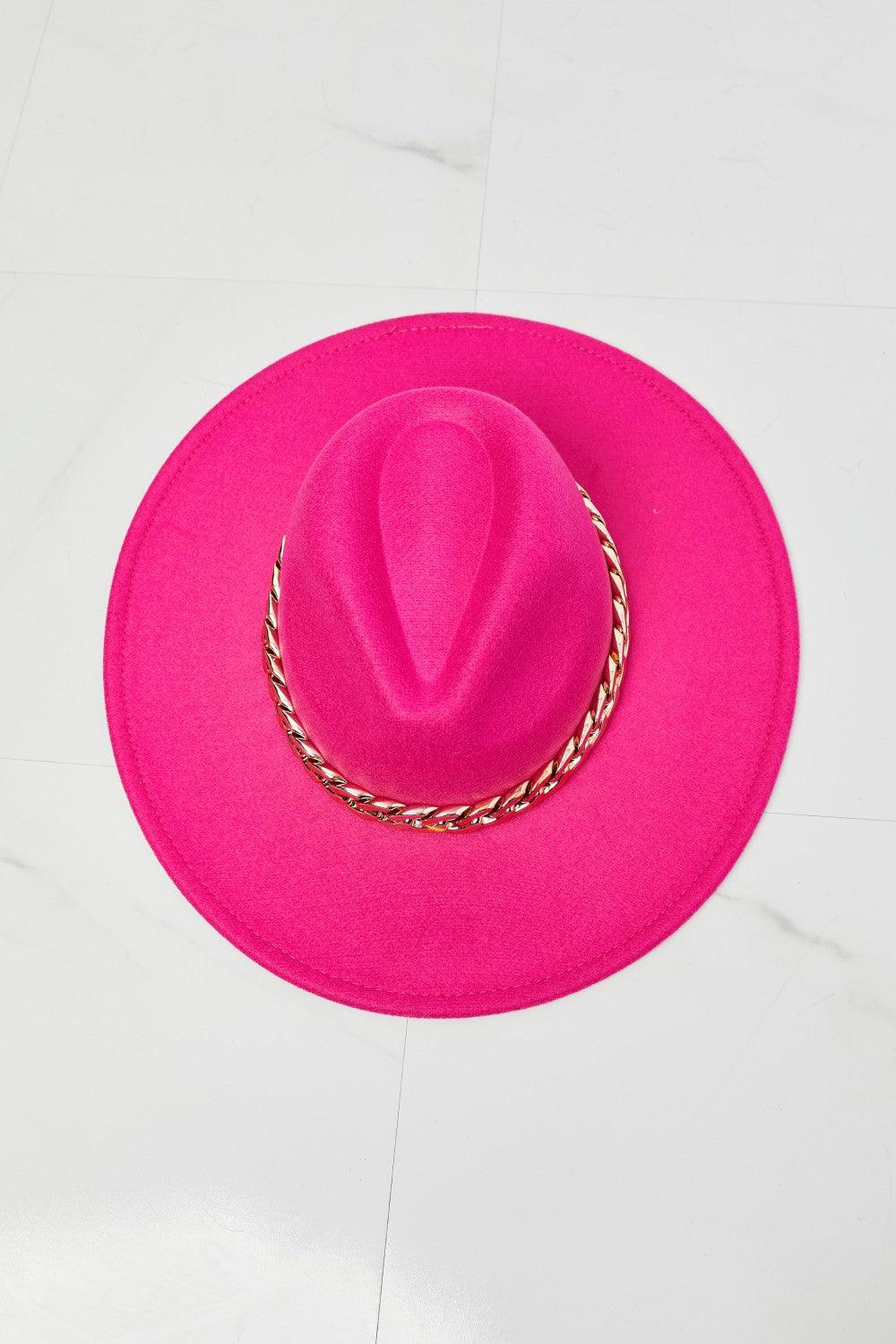 Fame Keep Your Promise Fedora Hat in Pink - Lecatta