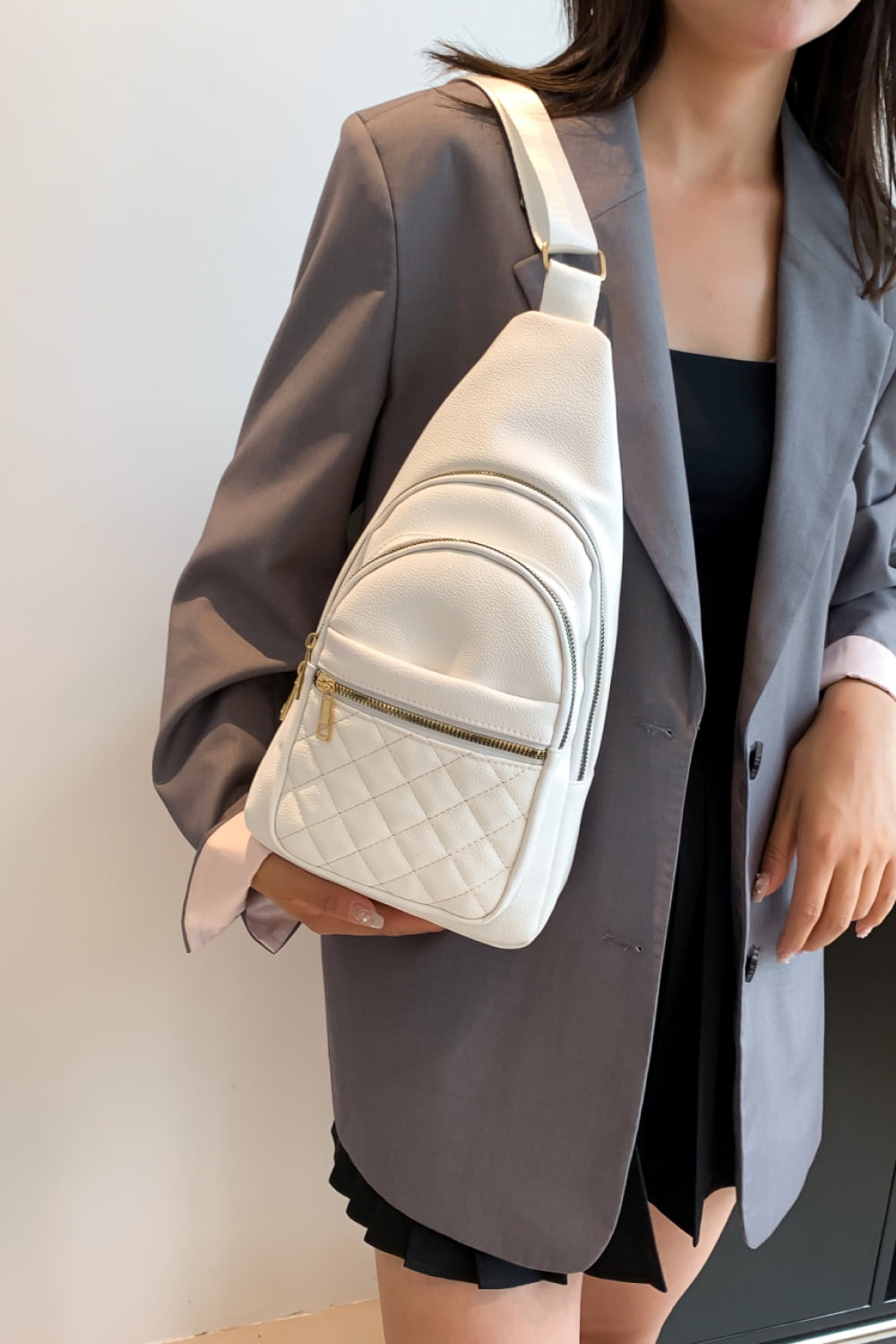 PU Leather Sling Bag - Lecatta