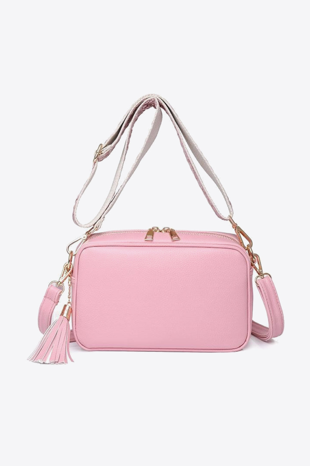 PU Leather Tassel Crossbody Bag - Lecatta