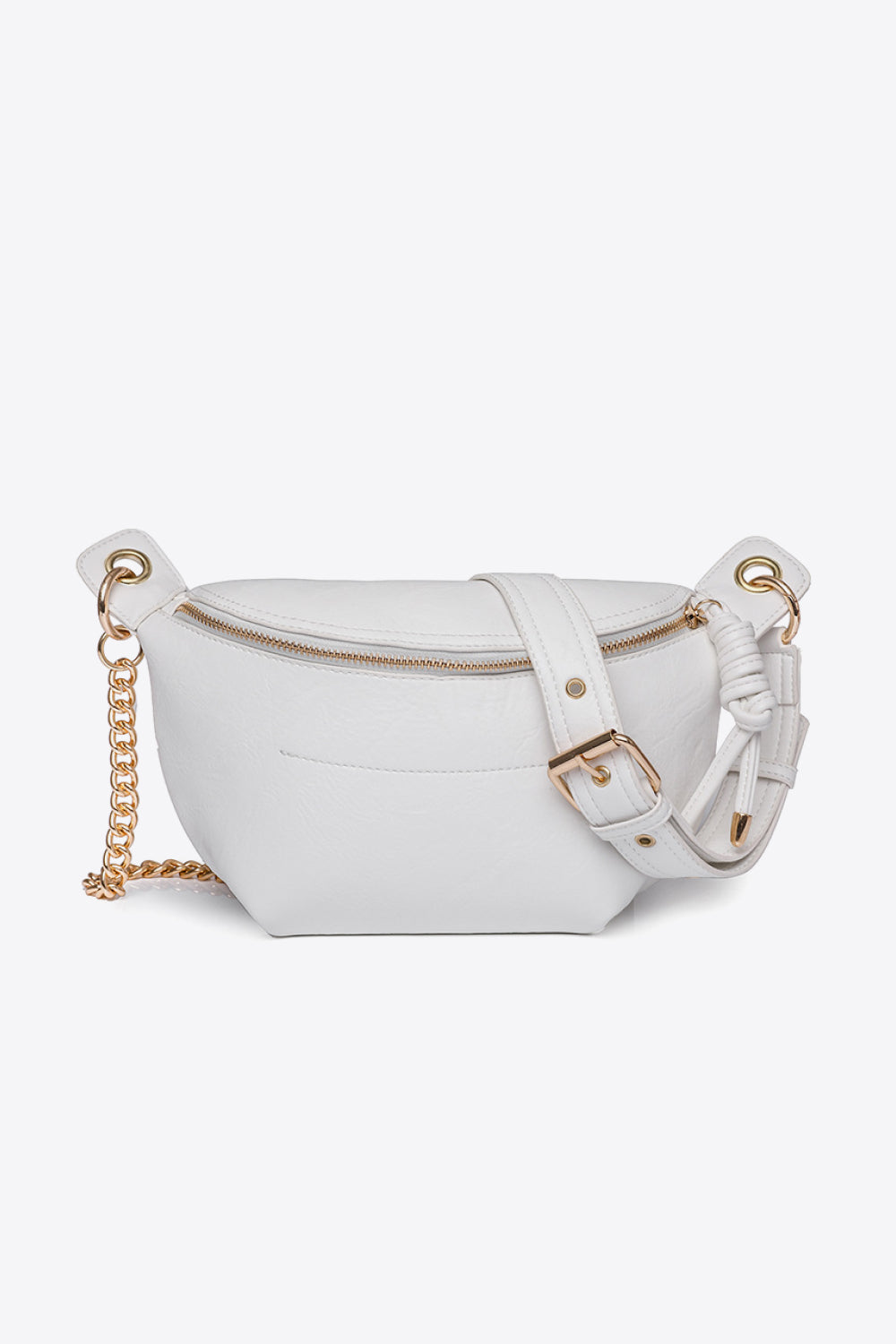 PU Leather Chain Strap Crossbody Bag - Lecatta