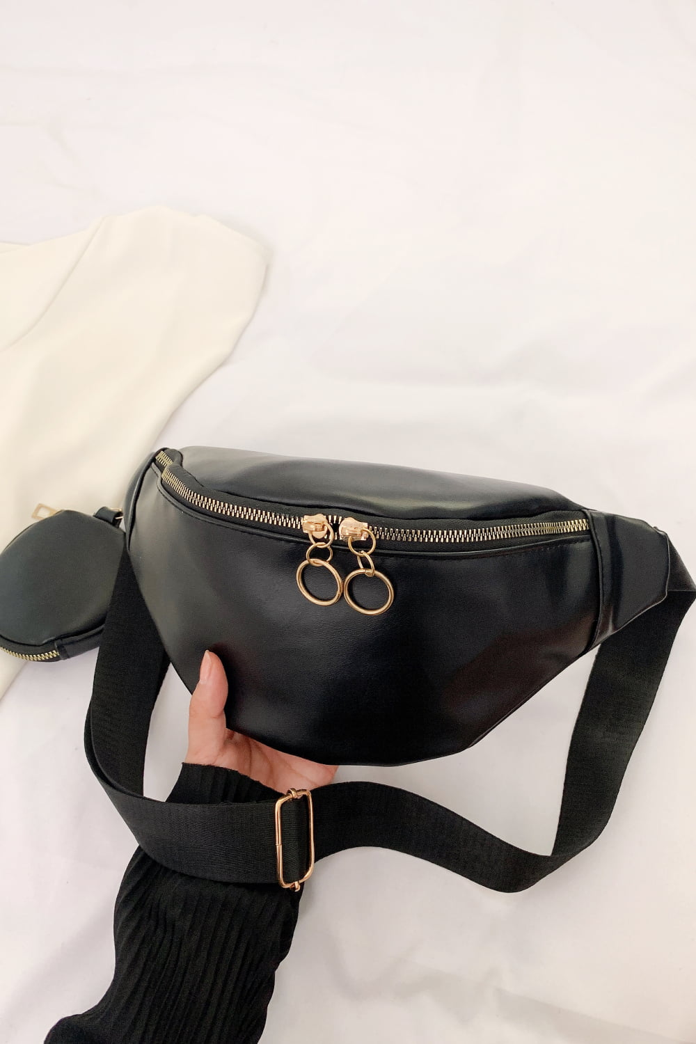 PU Leather Sling Bag with Small Purse - Lecatta