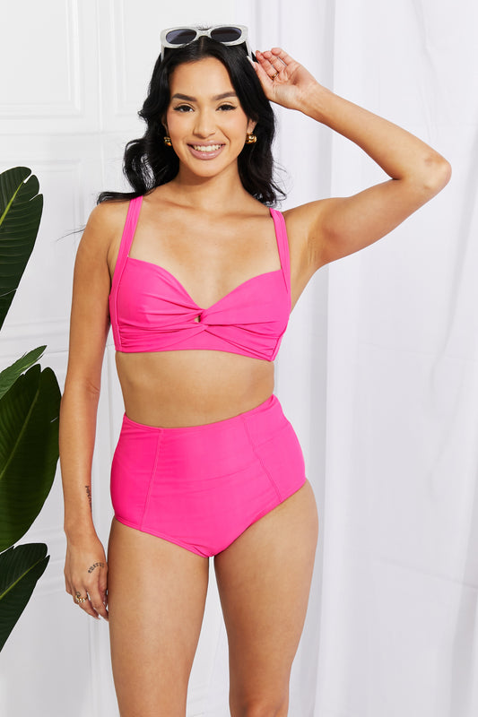 High-Rise Bikini in Pink - Lecatta