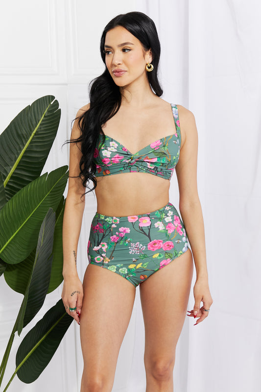 High-Rise Bikini in Sage - Lecatta