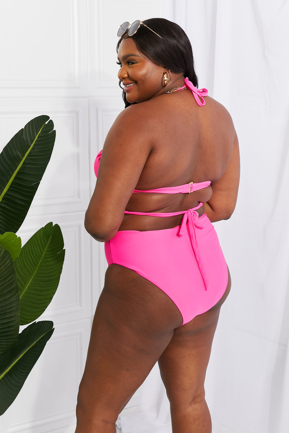 Halter Bikini Set in Pink - Lecatta