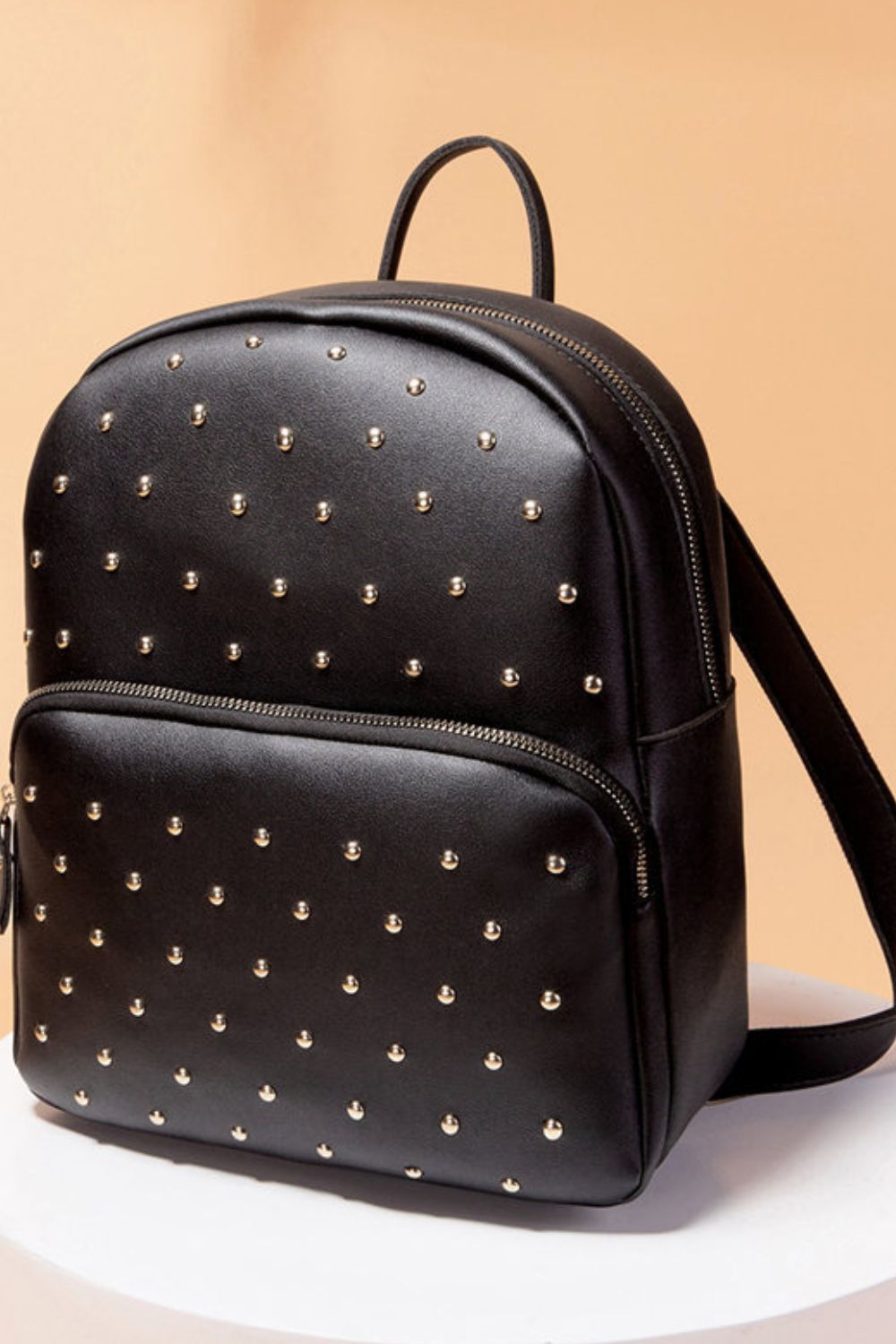 Studded PU Leather Backpack - Lecatta