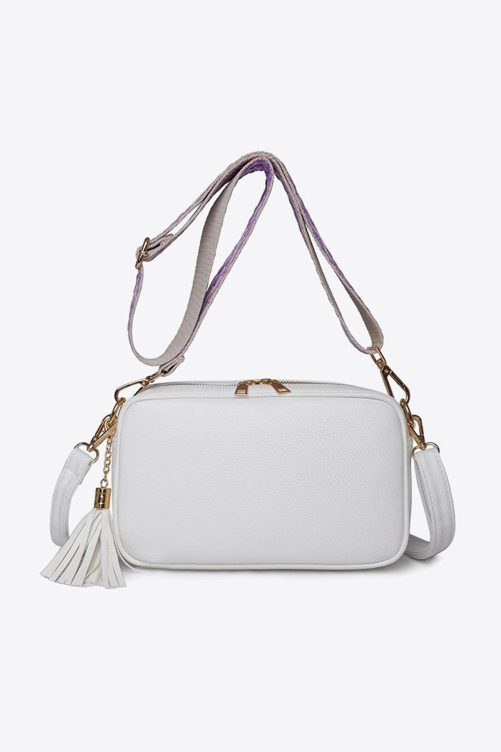 PU Leather Tassel Crossbody Bag - Lecatta