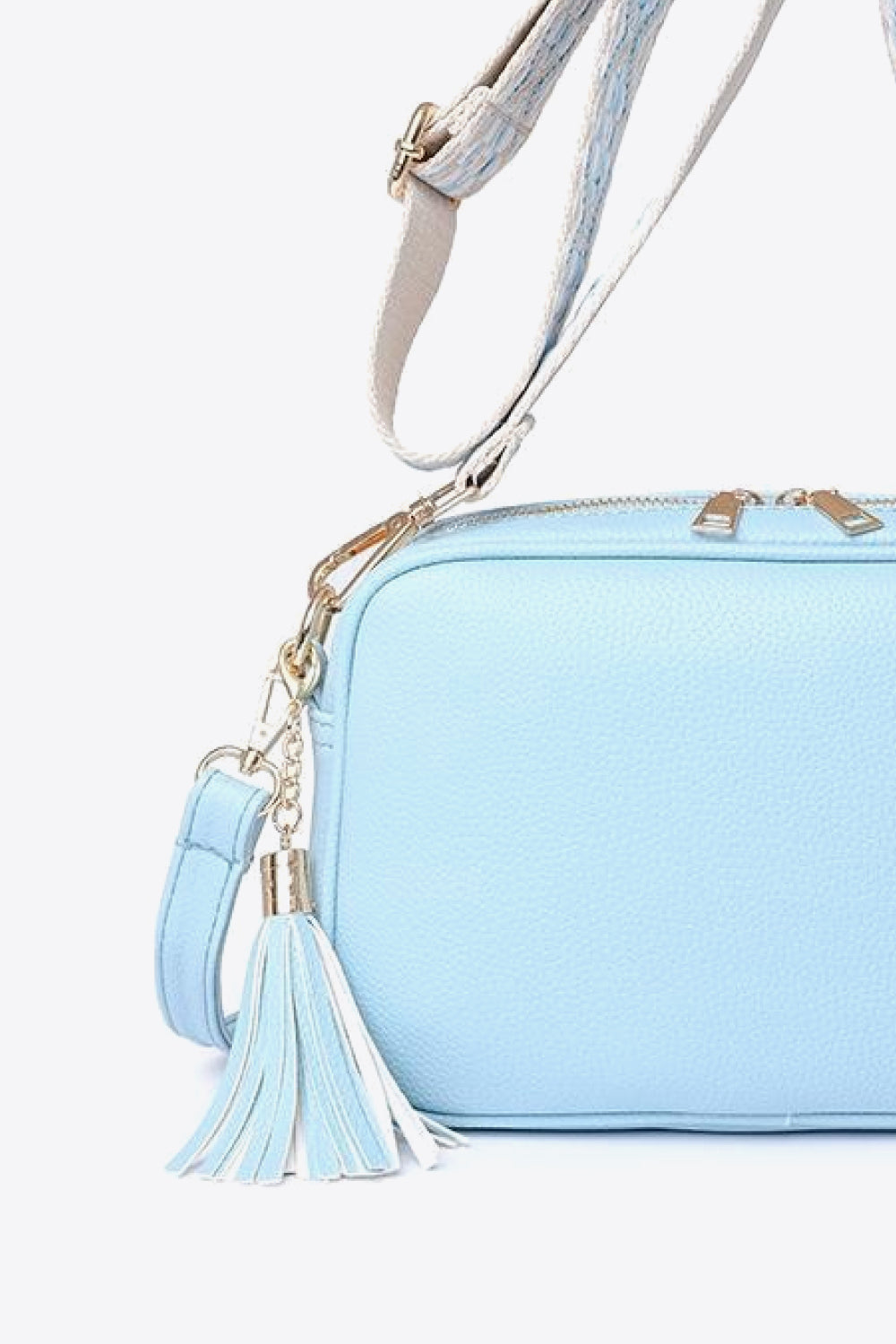 PU Leather Tassel Crossbody Bag - Lecatta