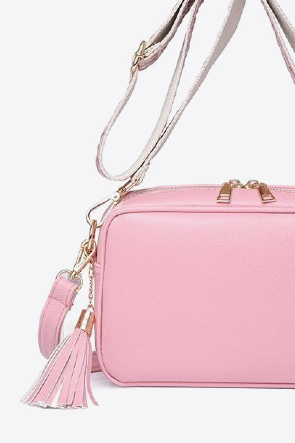 PU Leather Tassel Crossbody Bag - Lecatta