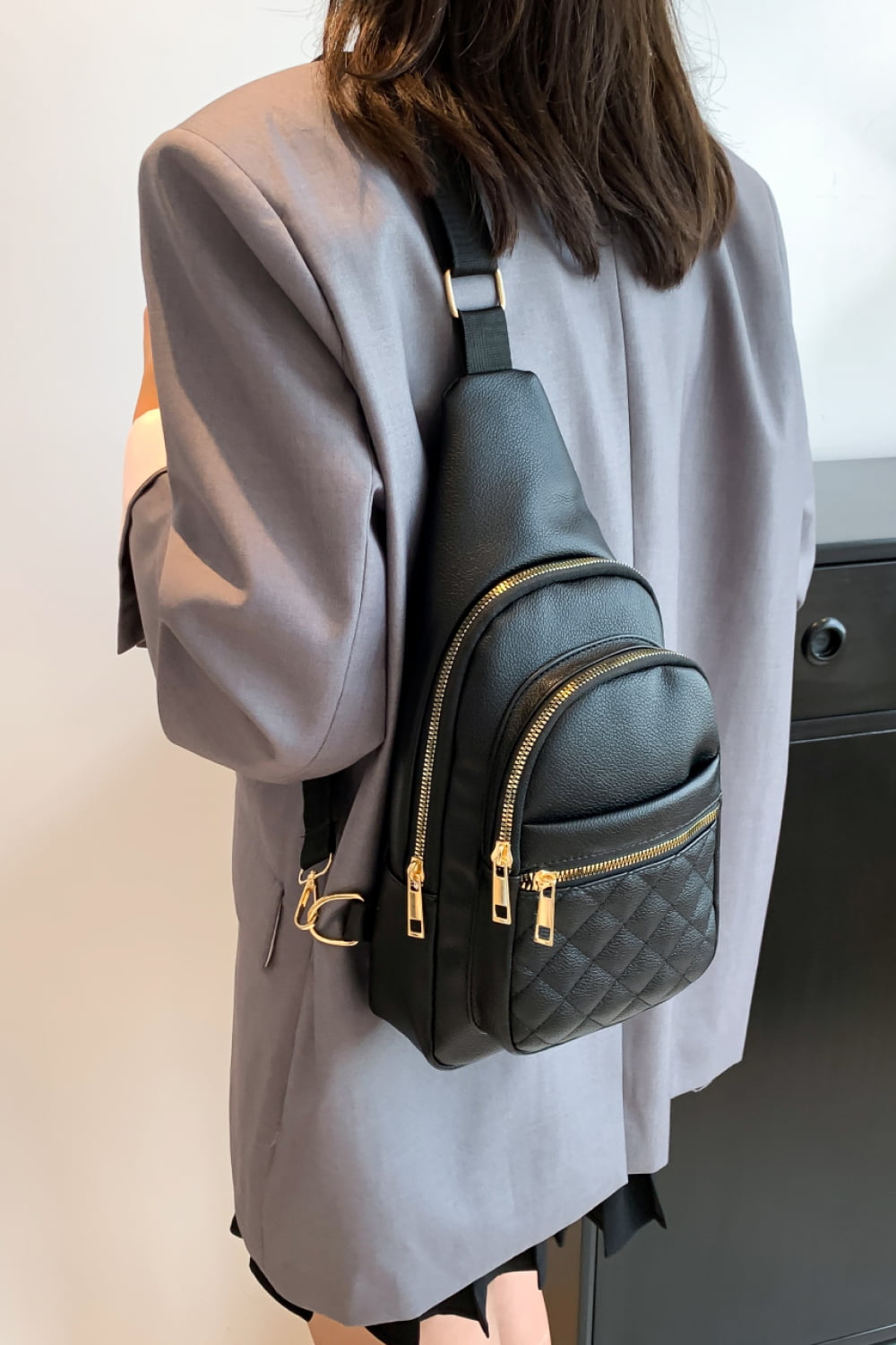 PU Leather Sling Bag - Lecatta