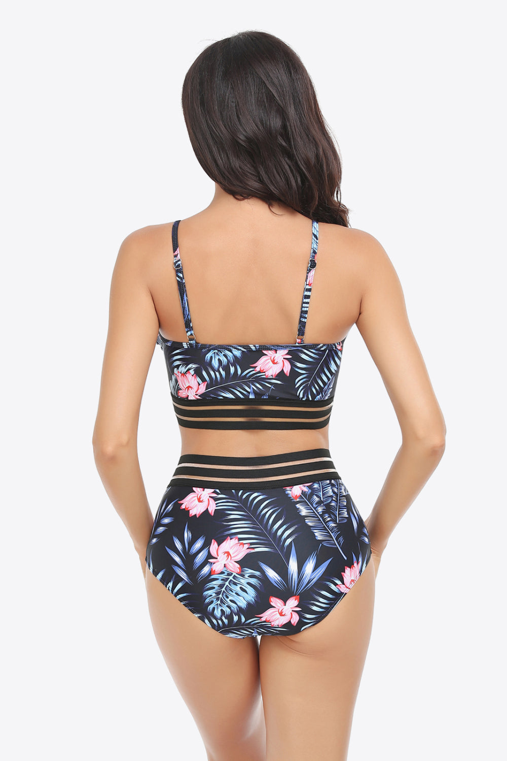 Ruffled Plunge Bikini Set - Lecatta