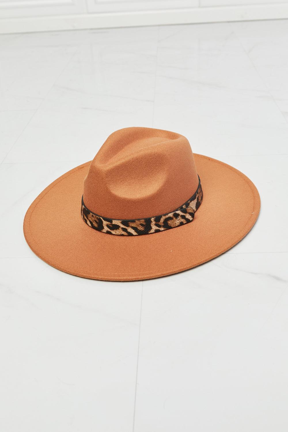 Fame In The Wild Leopard Detail Fedora Hat - Lecatta
