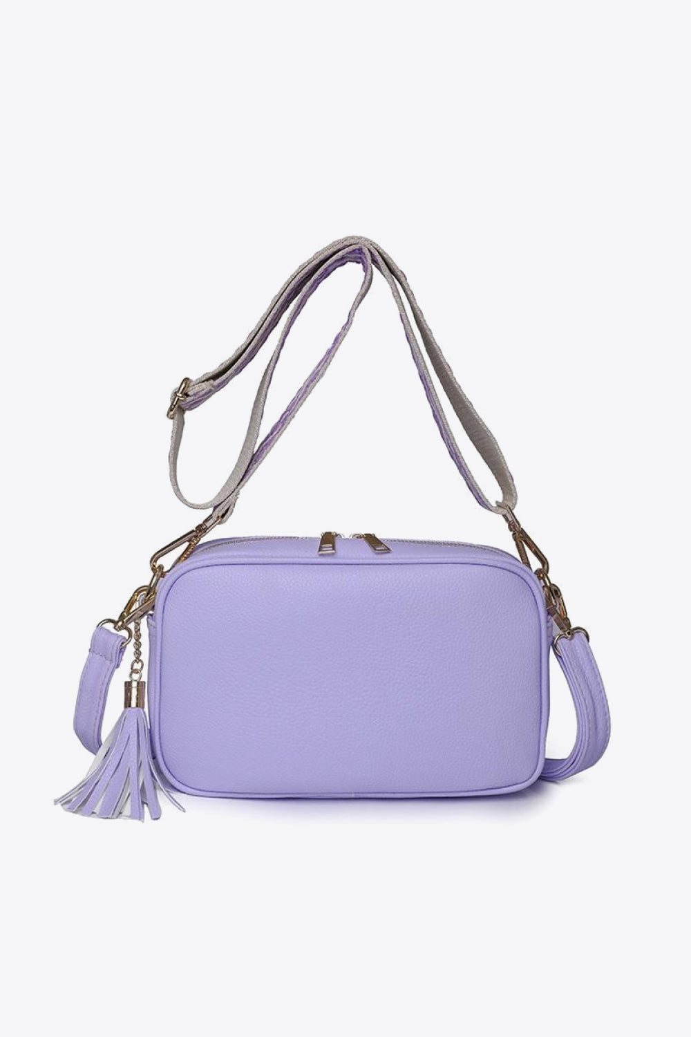 PU Leather Tassel Crossbody Bag - Lecatta