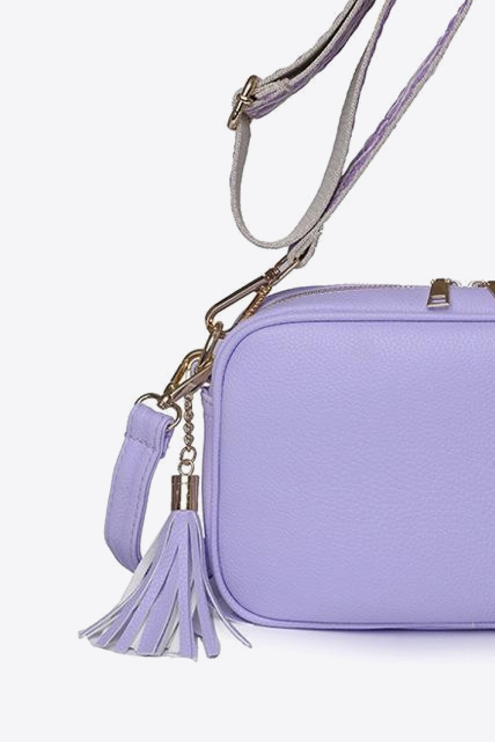 PU Leather Tassel Crossbody Bag - Lecatta