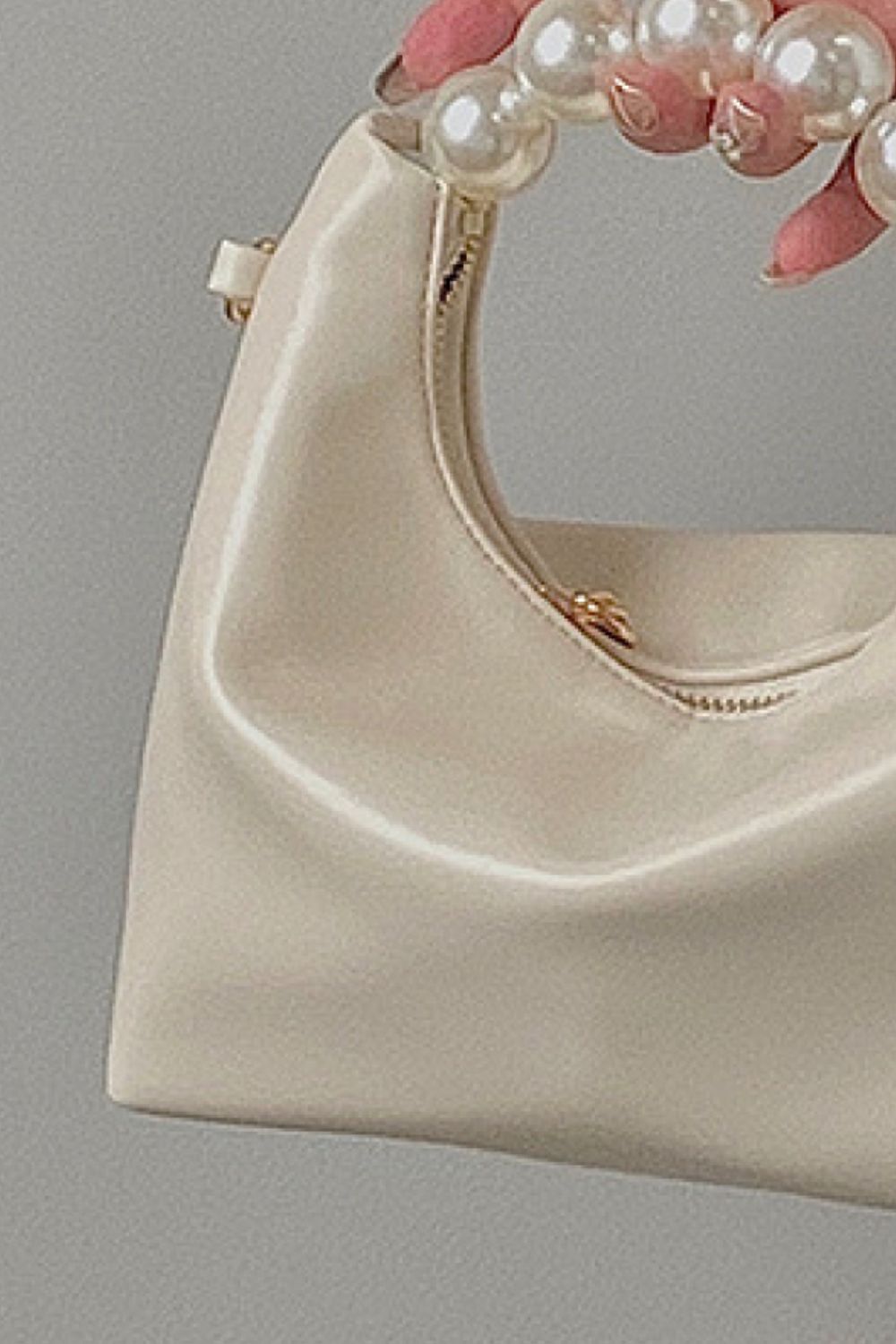 PU Leather Pearl Handbag - Lecatta