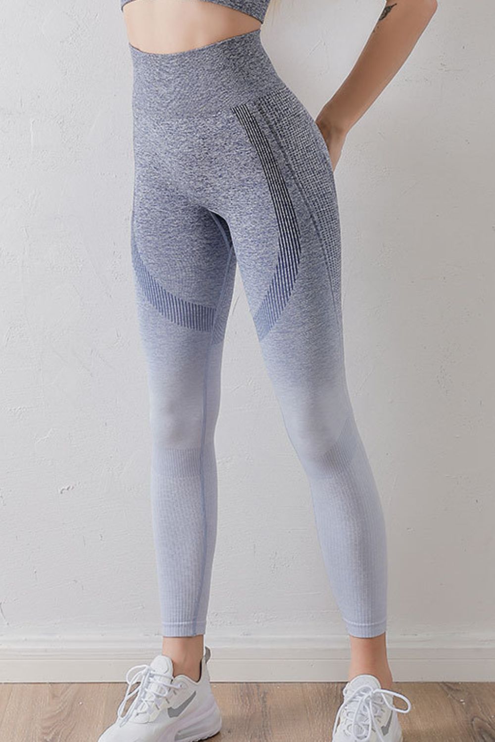 Gradient High Waist Sports Leggings - Lecatta