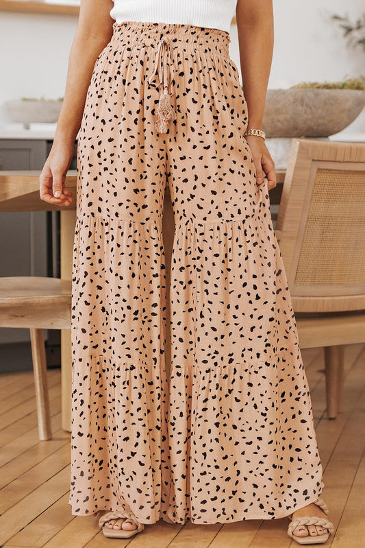 Printed Wide Tiered Pants - Lecatta