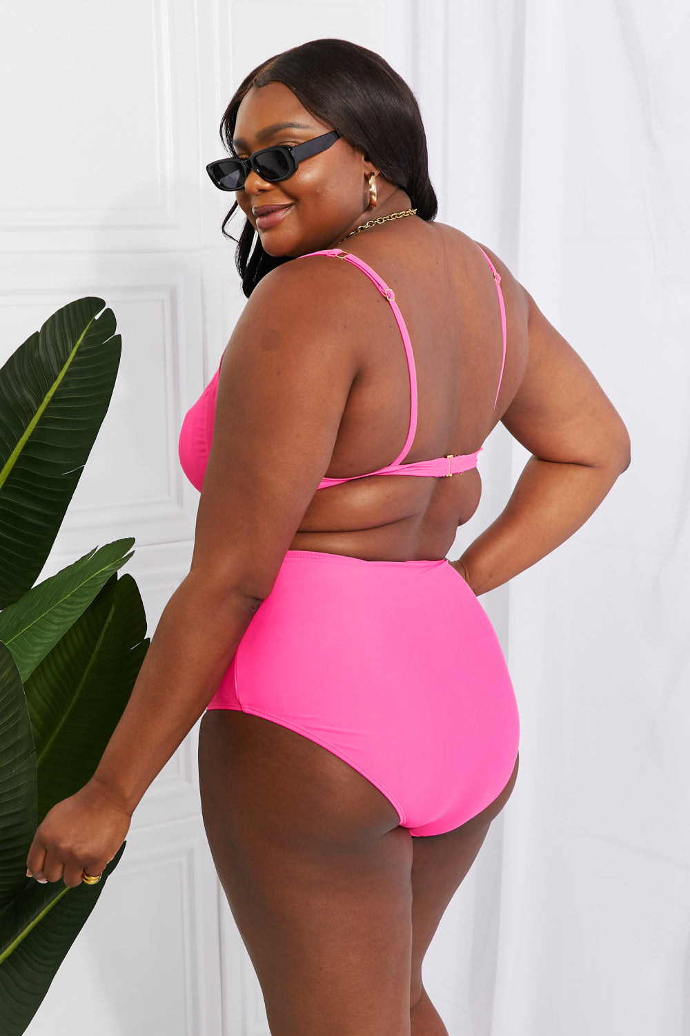 High-Rise Bikini in Pink - Lecatta