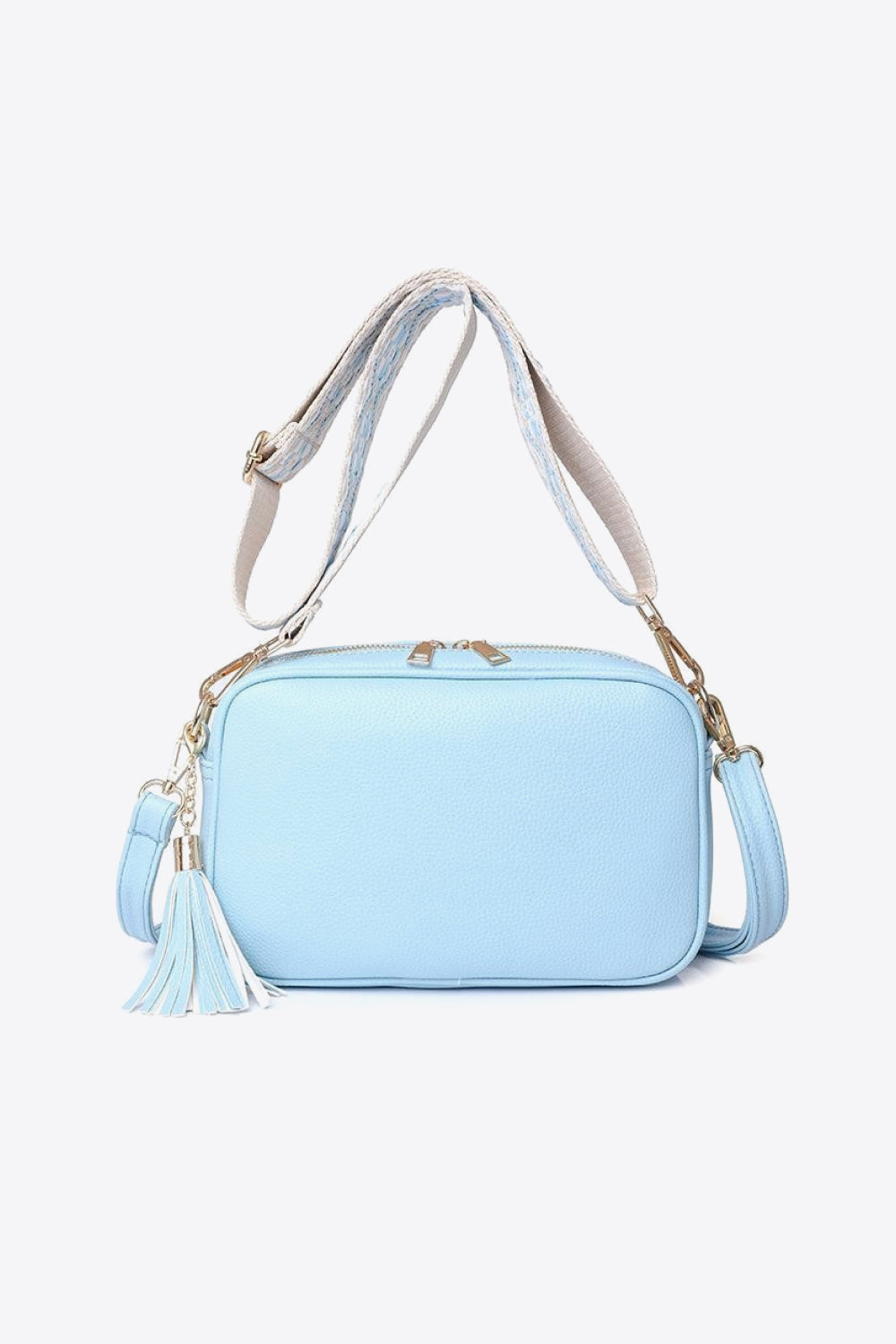 PU Leather Tassel Crossbody Bag - Lecatta