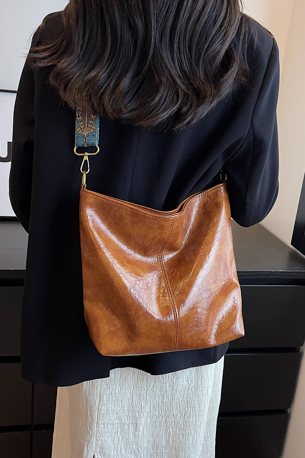 PU Leather Shoulder Bag - Lecatta