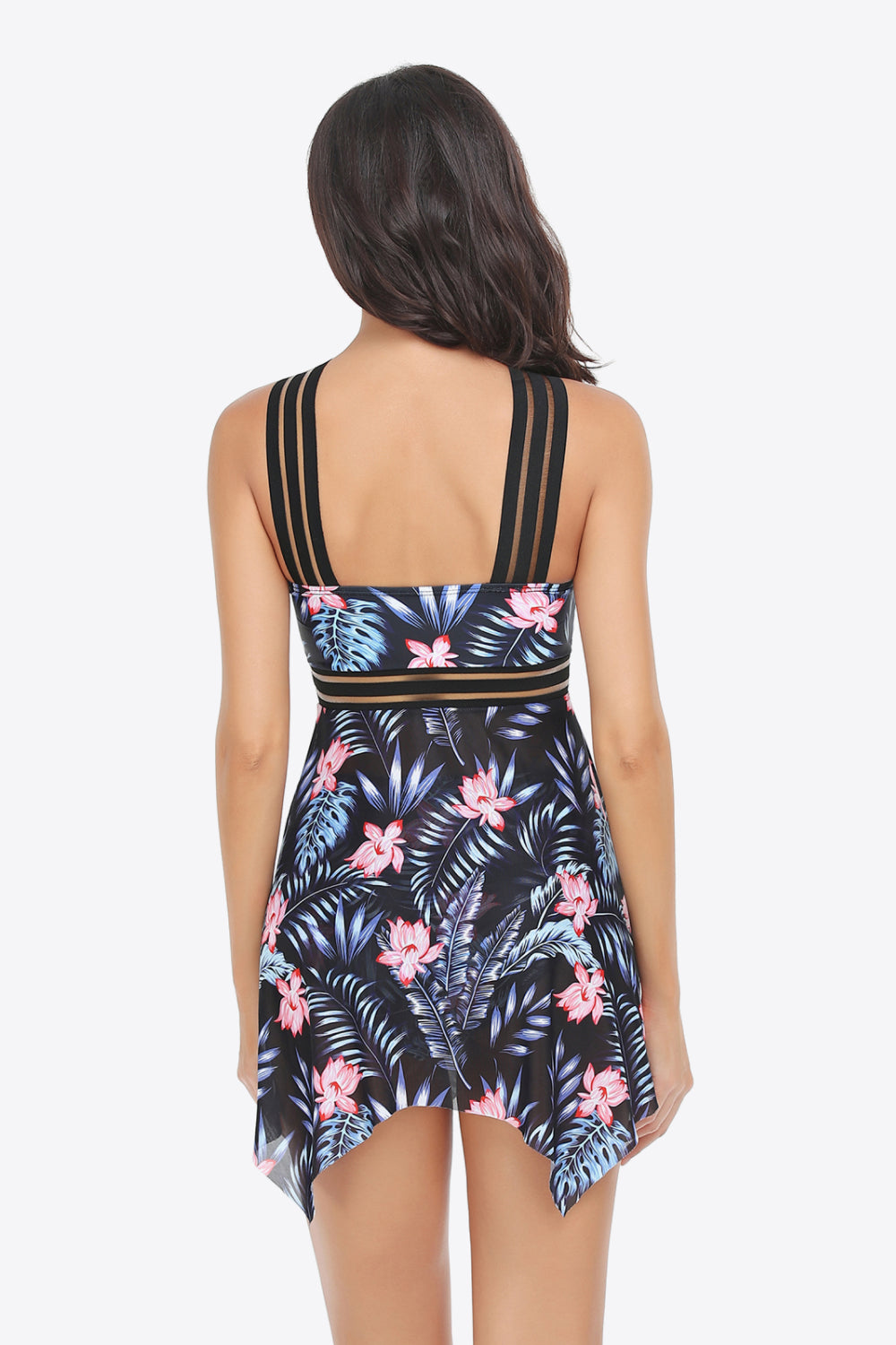 Printed Swim Dress and Bottoms Set - Lecatta