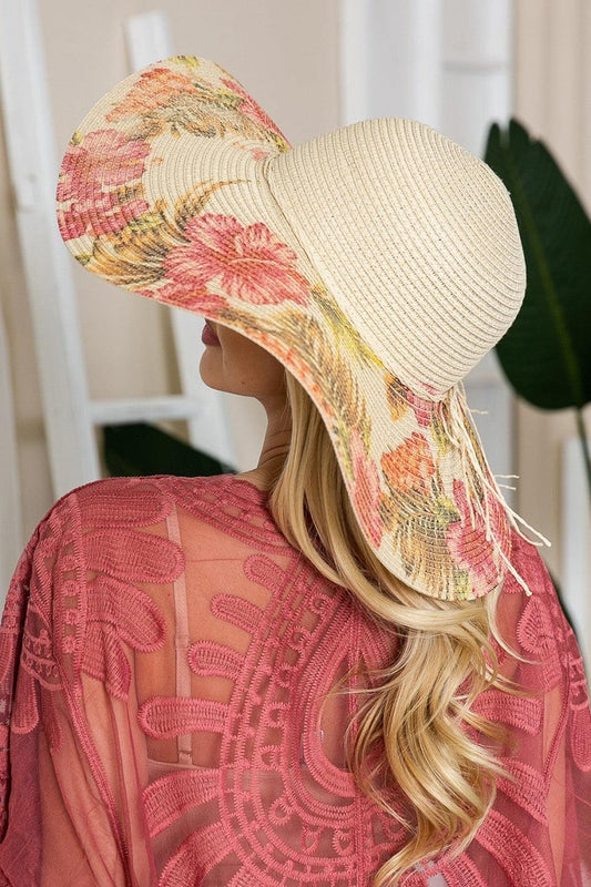 Justin Taylor Floral Bow Detail Sunhat - Lecatta